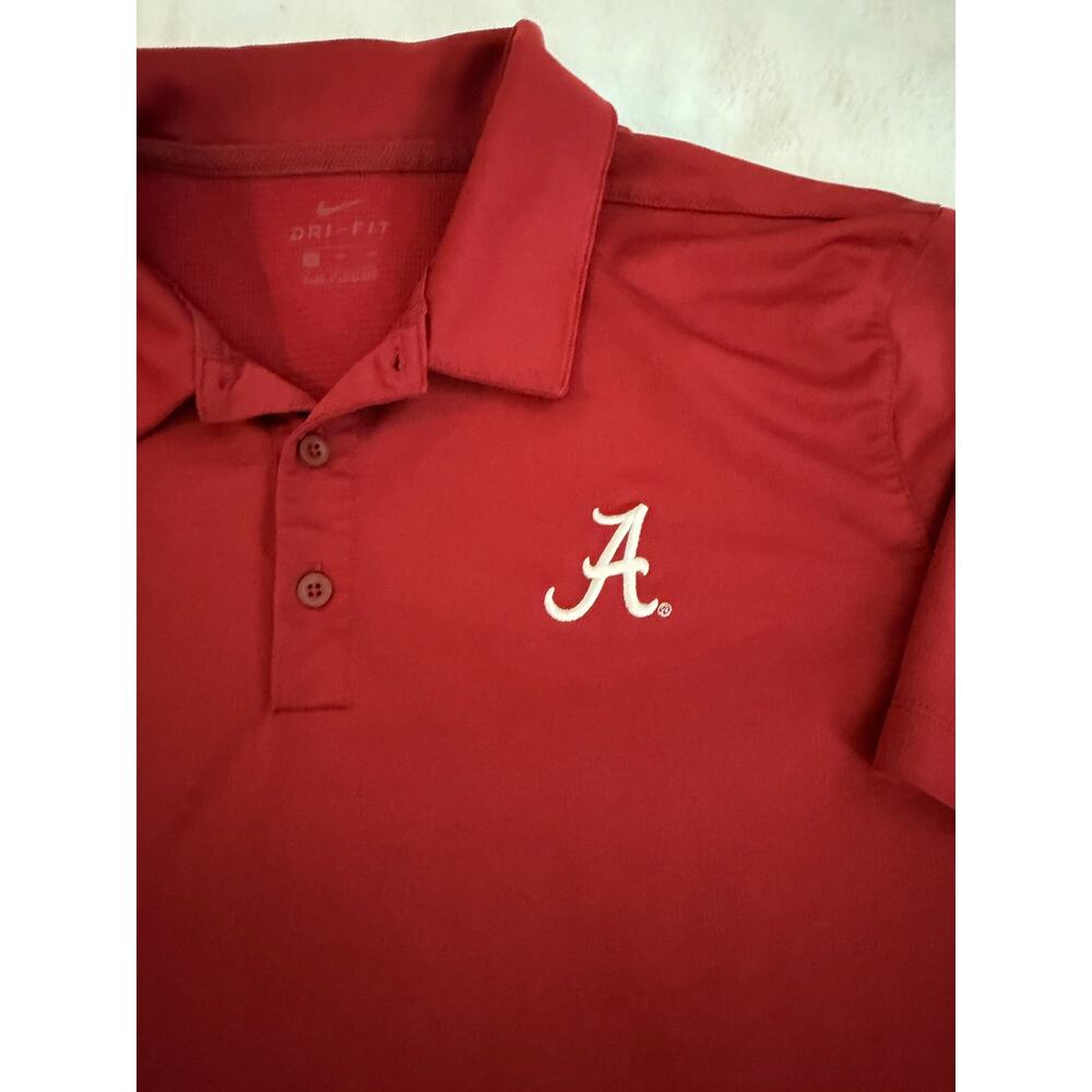 Nike Dri-FIT Alabama Crimson Tide Polo Shirt Red Embroidered Logo Men’s xl - Picture 2 of 6